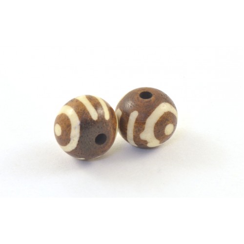 Designs brown rondelle bone beads